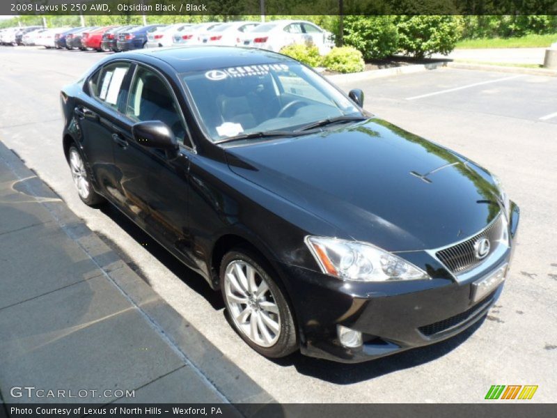 Obsidian Black / Black 2008 Lexus IS 250 AWD