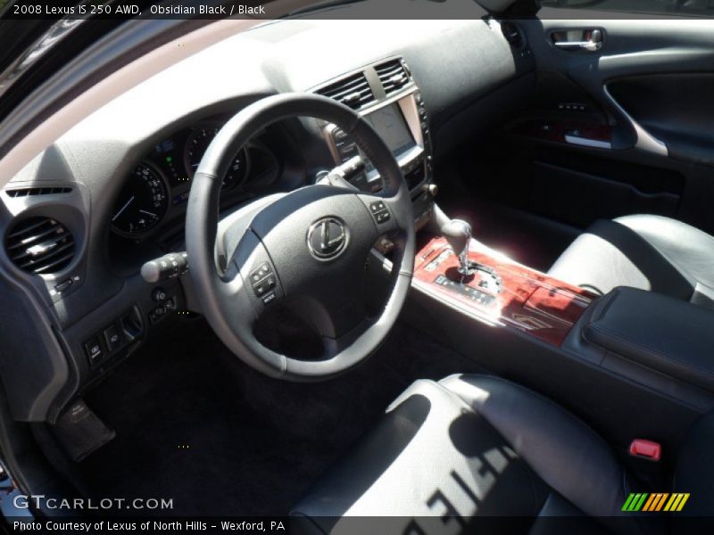 Obsidian Black / Black 2008 Lexus IS 250 AWD