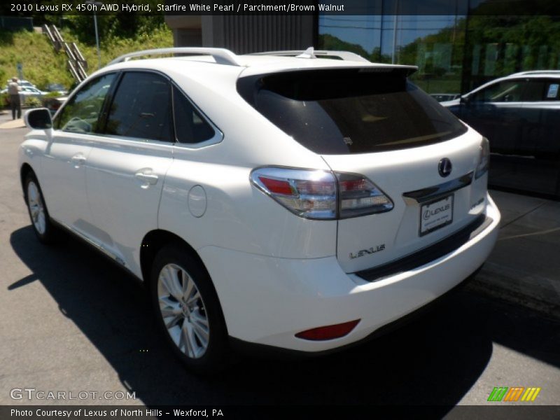 Starfire White Pearl / Parchment/Brown Walnut 2010 Lexus RX 450h AWD Hybrid