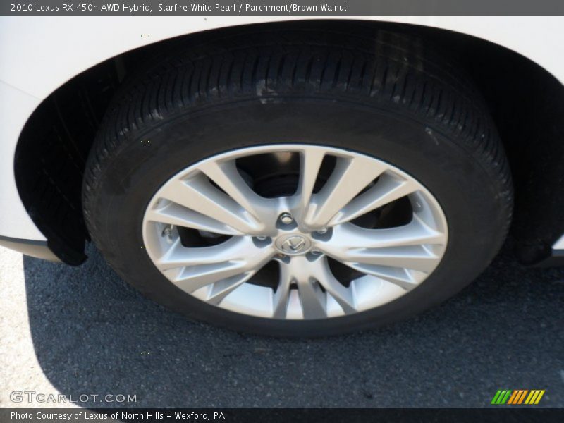 Starfire White Pearl / Parchment/Brown Walnut 2010 Lexus RX 450h AWD Hybrid