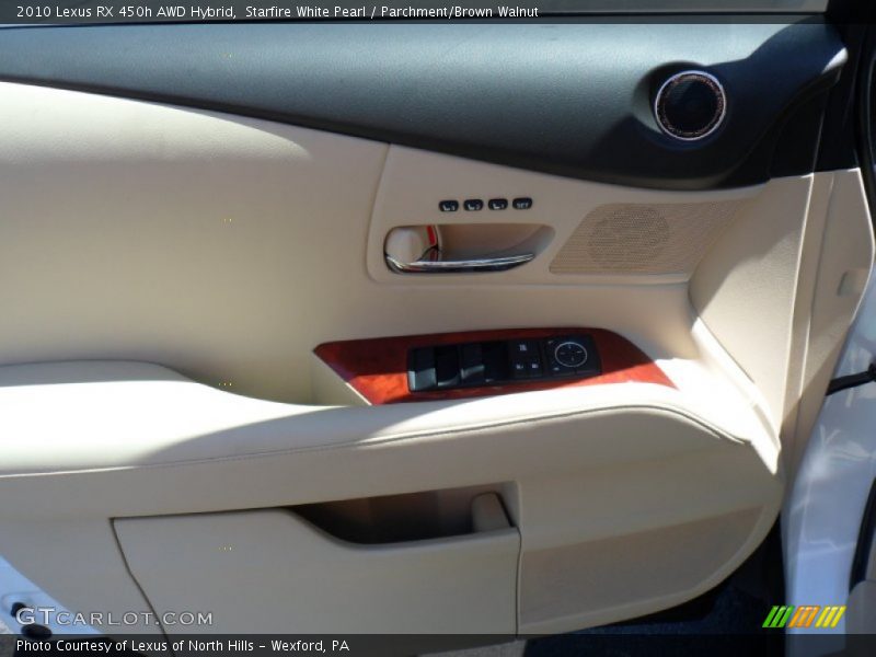 Starfire White Pearl / Parchment/Brown Walnut 2010 Lexus RX 450h AWD Hybrid