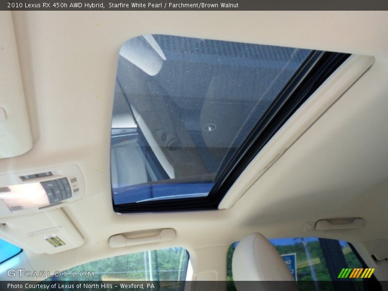 Starfire White Pearl / Parchment/Brown Walnut 2010 Lexus RX 450h AWD Hybrid