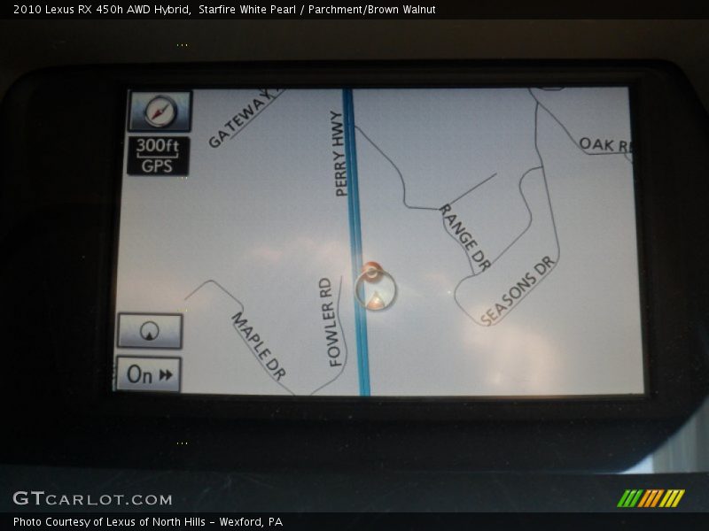 Starfire White Pearl / Parchment/Brown Walnut 2010 Lexus RX 450h AWD Hybrid