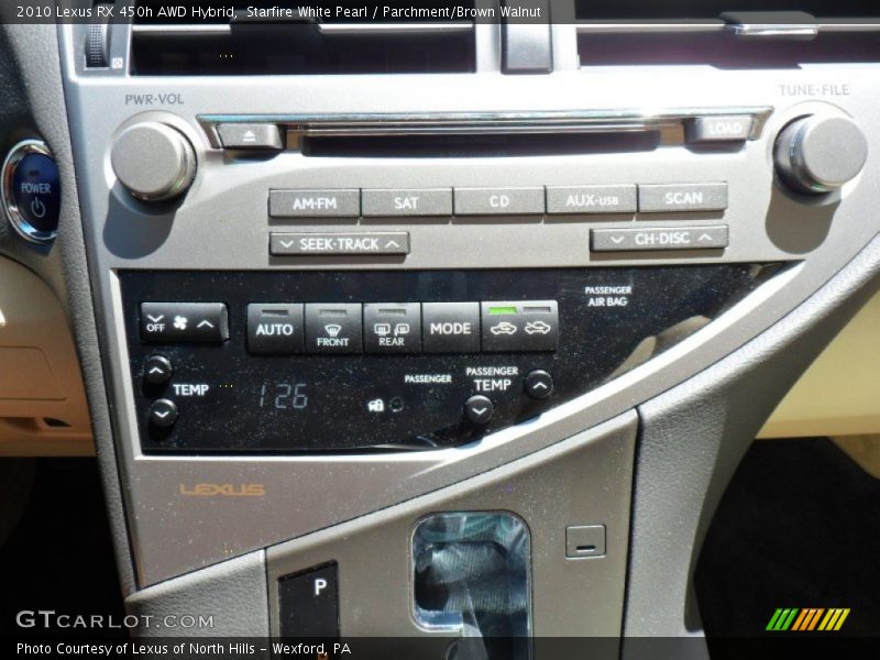 Starfire White Pearl / Parchment/Brown Walnut 2010 Lexus RX 450h AWD Hybrid