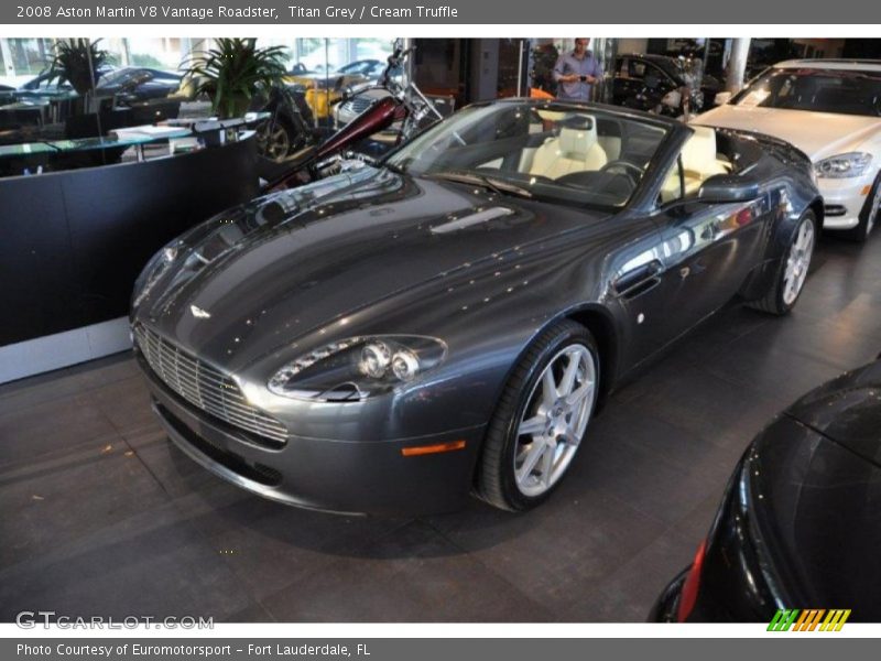 Titan Grey / Cream Truffle 2008 Aston Martin V8 Vantage Roadster