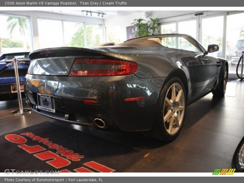 Titan Grey / Cream Truffle 2008 Aston Martin V8 Vantage Roadster