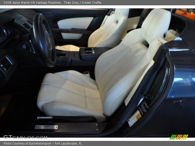 Titan Grey / Cream Truffle 2008 Aston Martin V8 Vantage Roadster