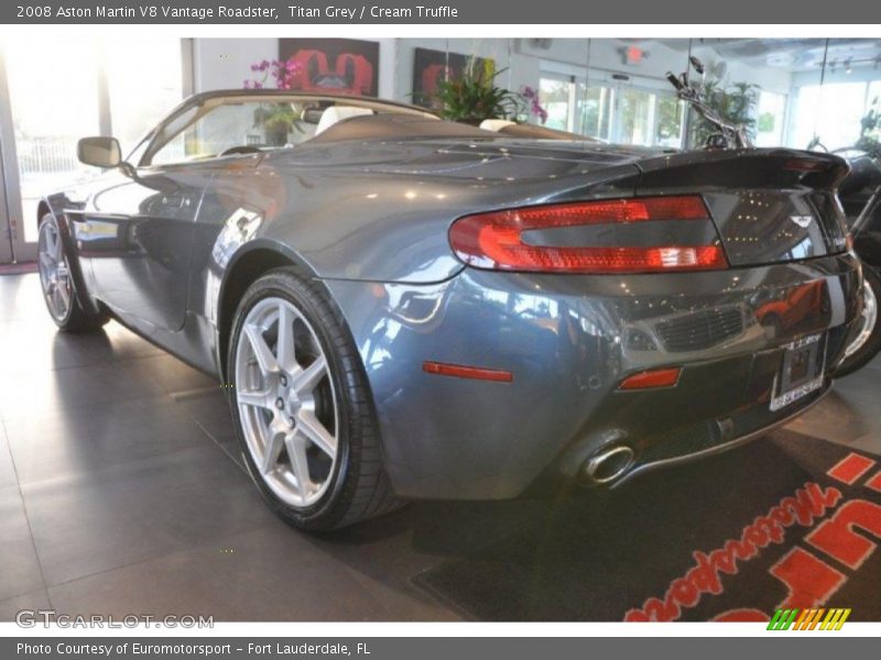 Titan Grey / Cream Truffle 2008 Aston Martin V8 Vantage Roadster