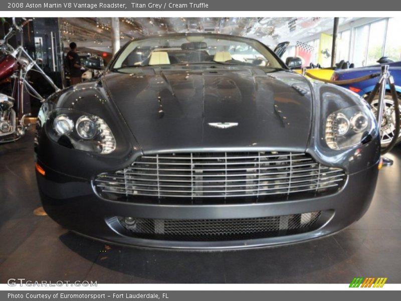 Titan Grey / Cream Truffle 2008 Aston Martin V8 Vantage Roadster