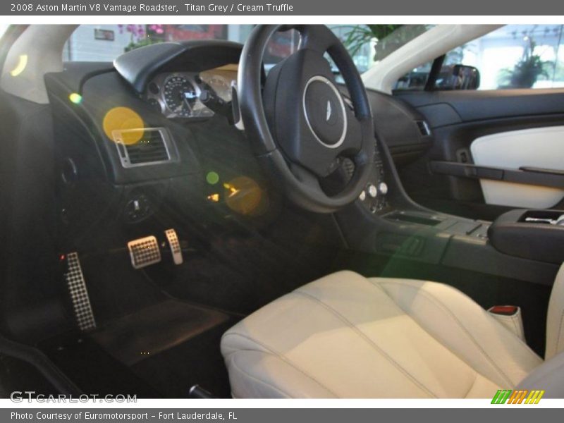 Titan Grey / Cream Truffle 2008 Aston Martin V8 Vantage Roadster