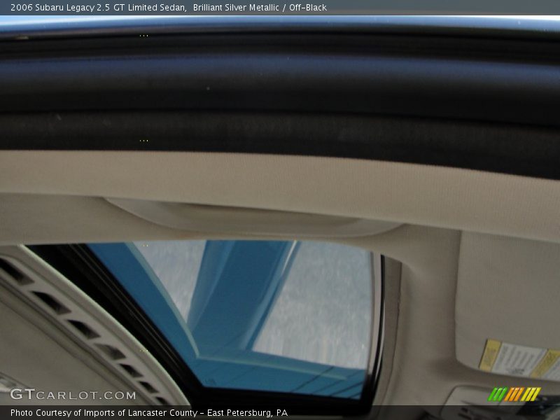 Sunroof of 2006 Legacy 2.5 GT Limited Sedan