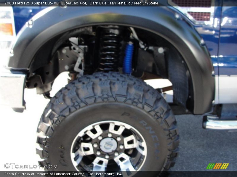 Dark Blue Pearl Metallic / Medium Stone 2008 Ford F250 Super Duty XLT SuperCab 4x4