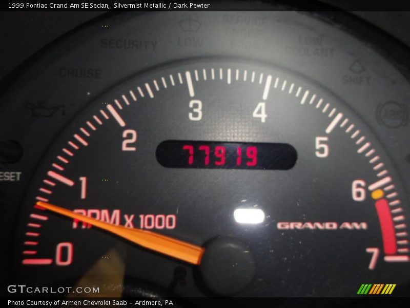 Silvermist Metallic / Dark Pewter 1999 Pontiac Grand Am SE Sedan