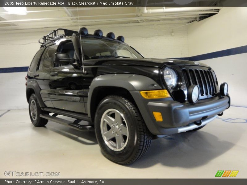 Black Clearcoat / Medium Slate Gray 2005 Jeep Liberty Renegade 4x4