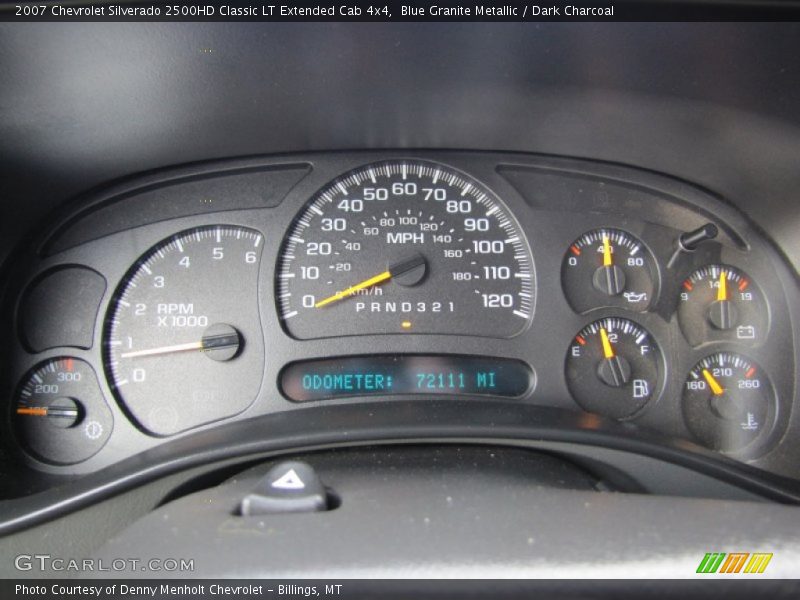 Blue Granite Metallic / Dark Charcoal 2007 Chevrolet Silverado 2500HD Classic LT Extended Cab 4x4