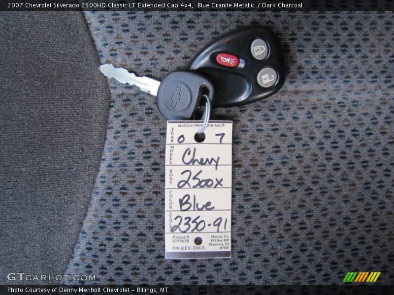 Blue Granite Metallic / Dark Charcoal 2007 Chevrolet Silverado 2500HD Classic LT Extended Cab 4x4