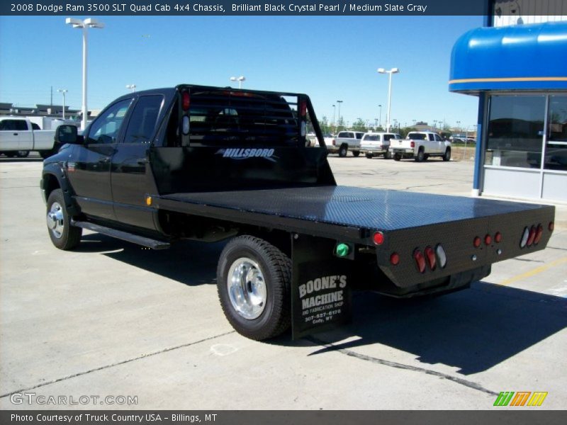Brilliant Black Crystal Pearl / Medium Slate Gray 2008 Dodge Ram 3500 SLT Quad Cab 4x4 Chassis