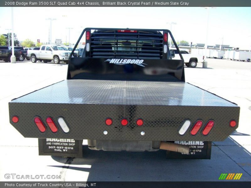 Brilliant Black Crystal Pearl / Medium Slate Gray 2008 Dodge Ram 3500 SLT Quad Cab 4x4 Chassis