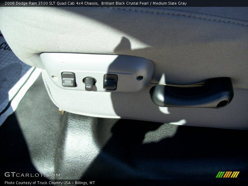 Brilliant Black Crystal Pearl / Medium Slate Gray 2008 Dodge Ram 3500 SLT Quad Cab 4x4 Chassis