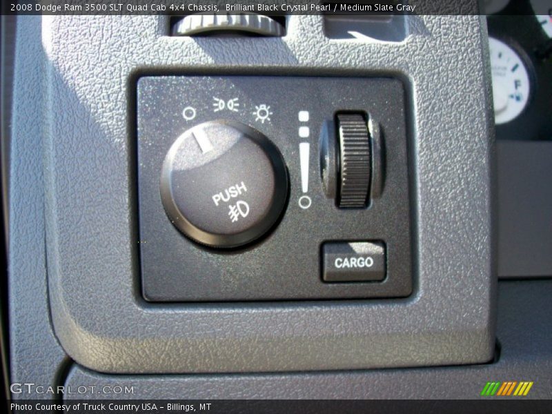 Brilliant Black Crystal Pearl / Medium Slate Gray 2008 Dodge Ram 3500 SLT Quad Cab 4x4 Chassis