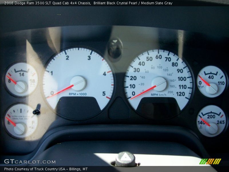  2008 Ram 3500 SLT Quad Cab 4x4 Chassis SLT Quad Cab 4x4 Chassis Gauges
