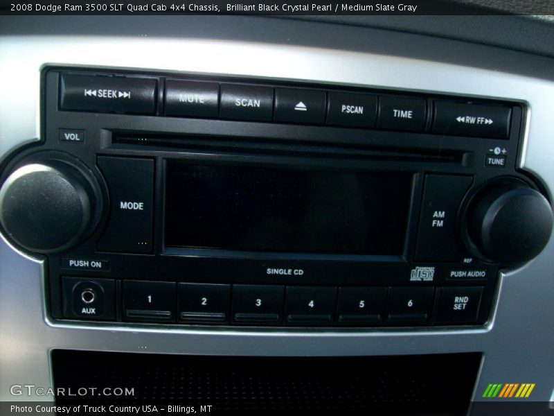 Brilliant Black Crystal Pearl / Medium Slate Gray 2008 Dodge Ram 3500 SLT Quad Cab 4x4 Chassis