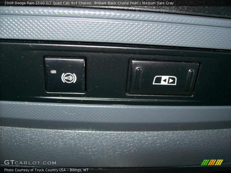Brilliant Black Crystal Pearl / Medium Slate Gray 2008 Dodge Ram 3500 SLT Quad Cab 4x4 Chassis