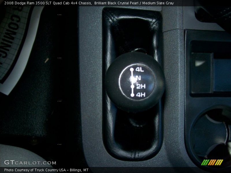 Brilliant Black Crystal Pearl / Medium Slate Gray 2008 Dodge Ram 3500 SLT Quad Cab 4x4 Chassis