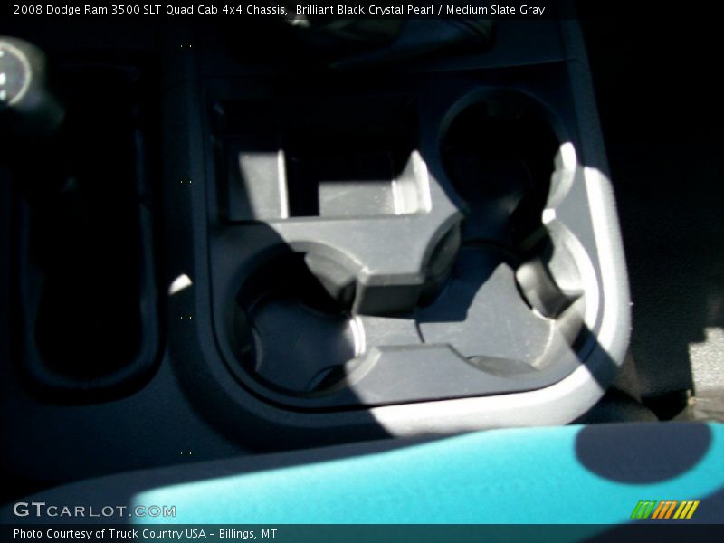 Brilliant Black Crystal Pearl / Medium Slate Gray 2008 Dodge Ram 3500 SLT Quad Cab 4x4 Chassis
