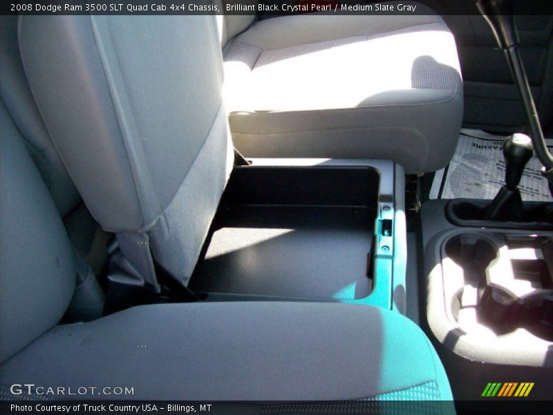 Brilliant Black Crystal Pearl / Medium Slate Gray 2008 Dodge Ram 3500 SLT Quad Cab 4x4 Chassis