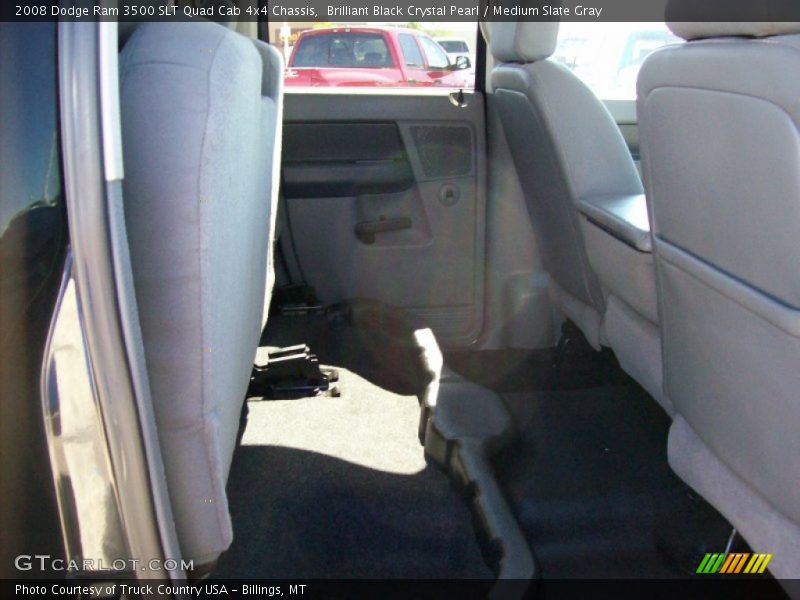 Brilliant Black Crystal Pearl / Medium Slate Gray 2008 Dodge Ram 3500 SLT Quad Cab 4x4 Chassis