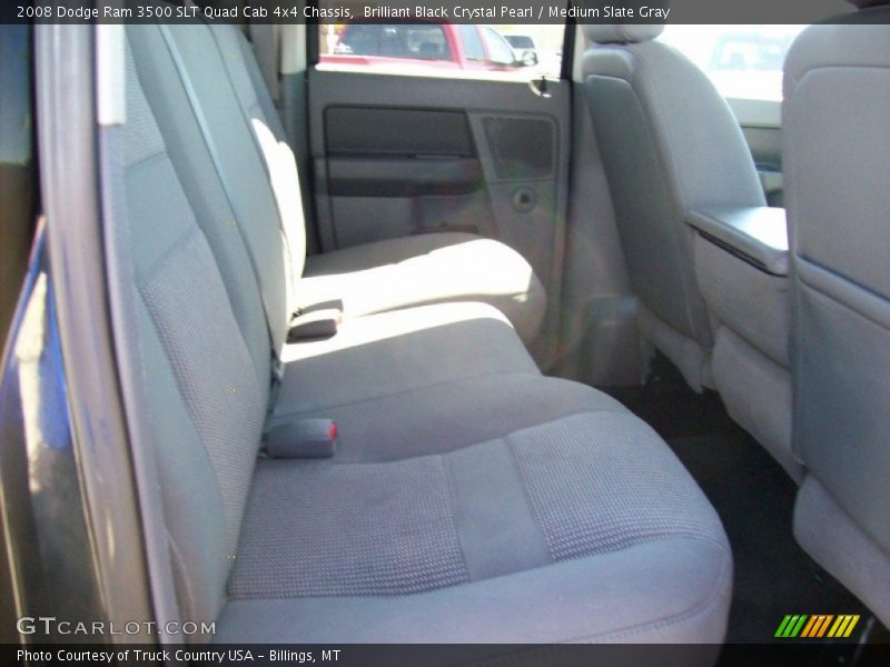 Brilliant Black Crystal Pearl / Medium Slate Gray 2008 Dodge Ram 3500 SLT Quad Cab 4x4 Chassis