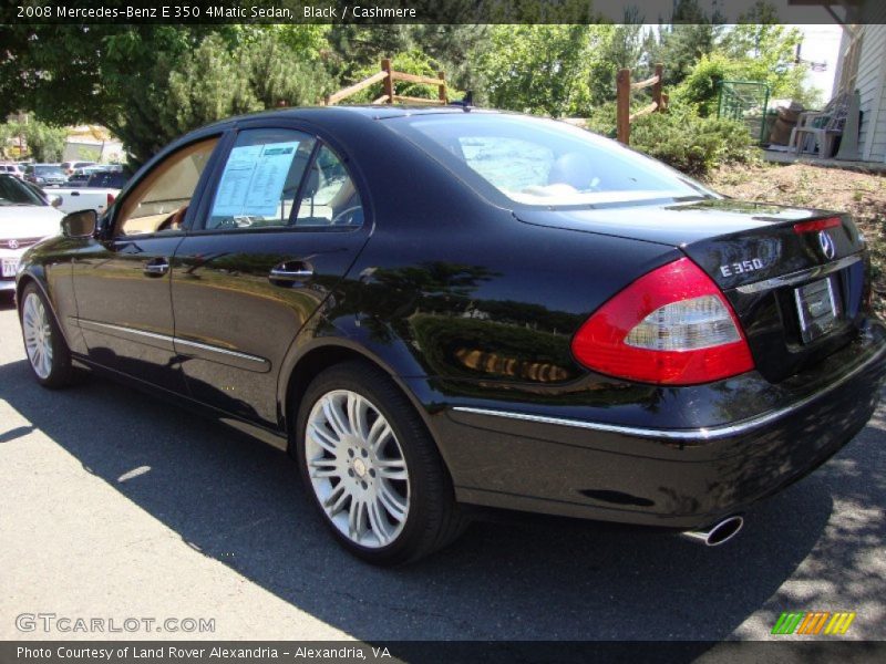 Black / Cashmere 2008 Mercedes-Benz E 350 4Matic Sedan