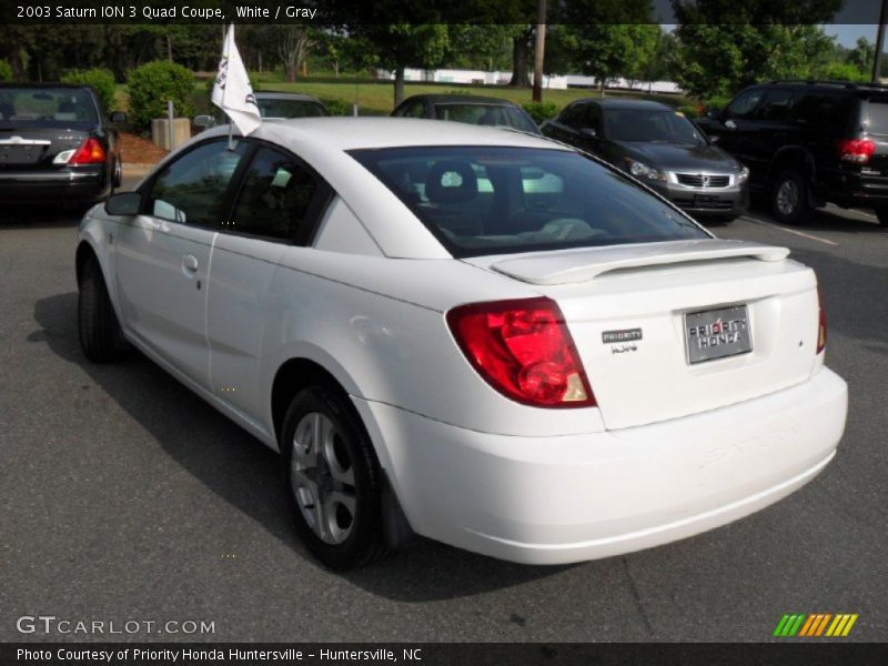 White / Gray 2003 Saturn ION 3 Quad Coupe