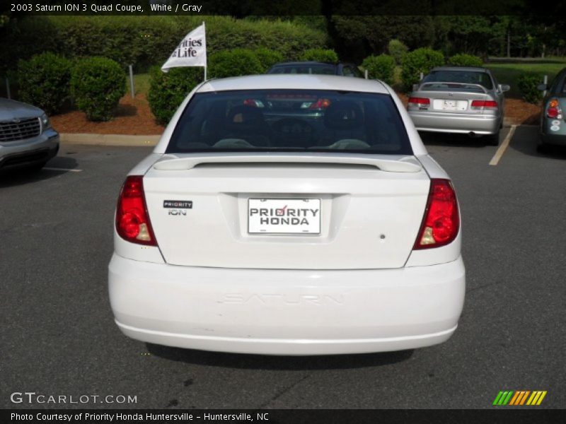 White / Gray 2003 Saturn ION 3 Quad Coupe