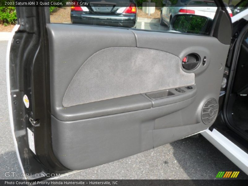 White / Gray 2003 Saturn ION 3 Quad Coupe