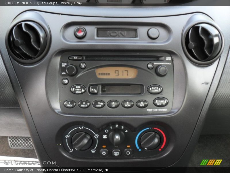 White / Gray 2003 Saturn ION 3 Quad Coupe