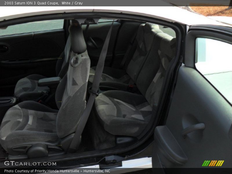 White / Gray 2003 Saturn ION 3 Quad Coupe