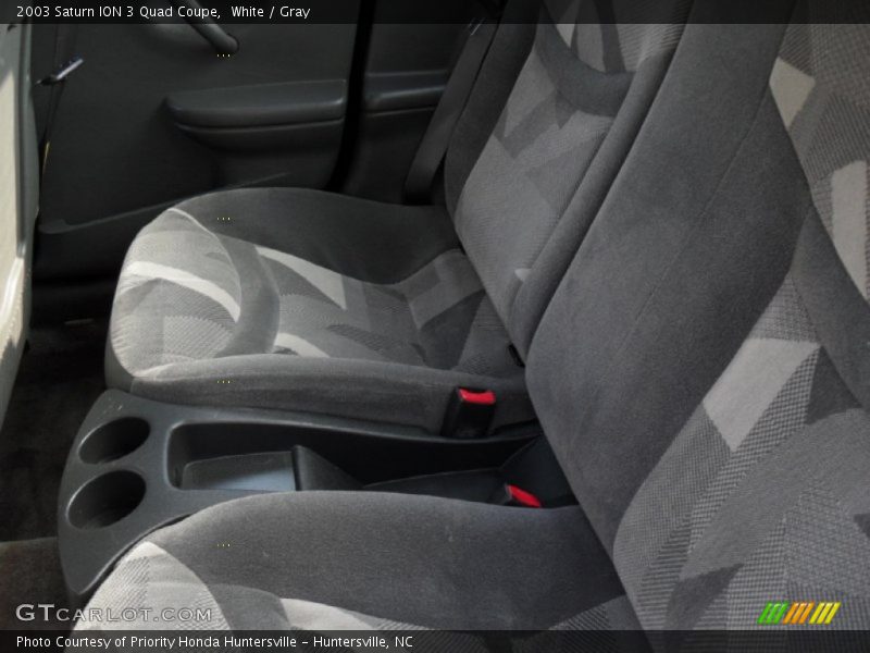 White / Gray 2003 Saturn ION 3 Quad Coupe