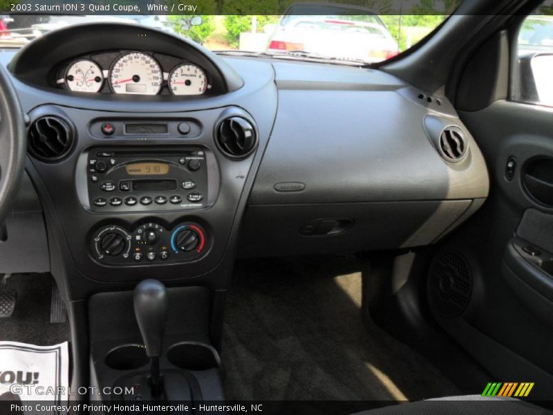 White / Gray 2003 Saturn ION 3 Quad Coupe