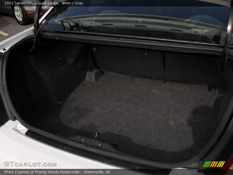 White / Gray 2003 Saturn ION 3 Quad Coupe