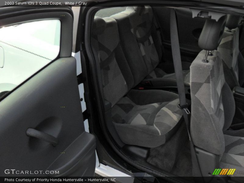 White / Gray 2003 Saturn ION 3 Quad Coupe