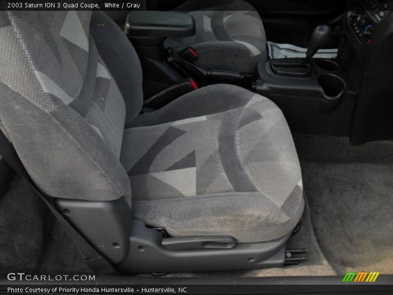 White / Gray 2003 Saturn ION 3 Quad Coupe