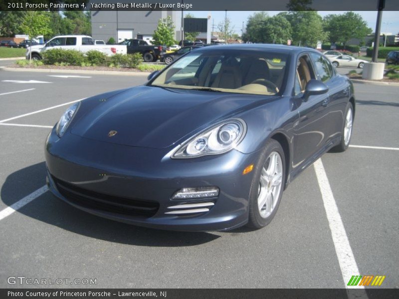 Yachting Blue Metallic / Luxor Beige 2011 Porsche Panamera 4