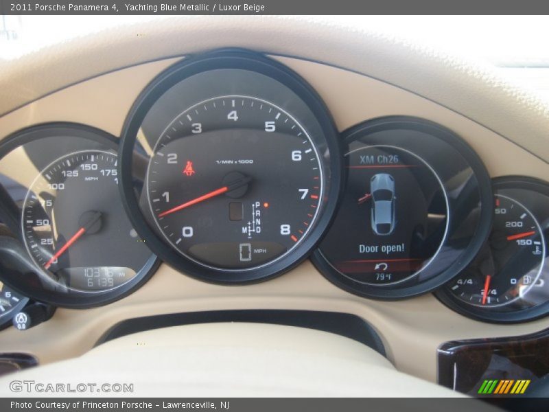 Yachting Blue Metallic / Luxor Beige 2011 Porsche Panamera 4