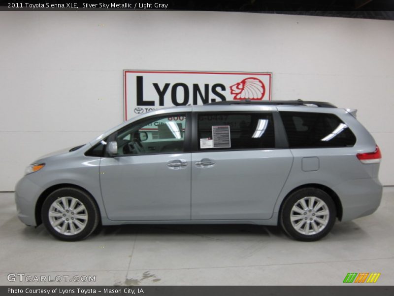 Silver Sky Metallic / Light Gray 2011 Toyota Sienna XLE
