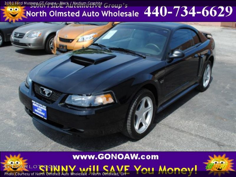 Black / Medium Graphite 2001 Ford Mustang GT Coupe