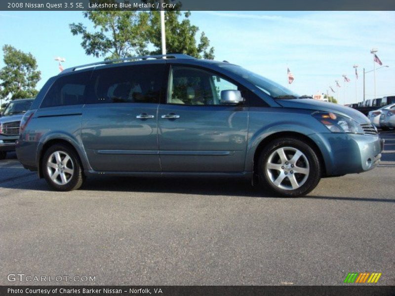 Lakeshore Blue Metallic / Gray 2008 Nissan Quest 3.5 SE
