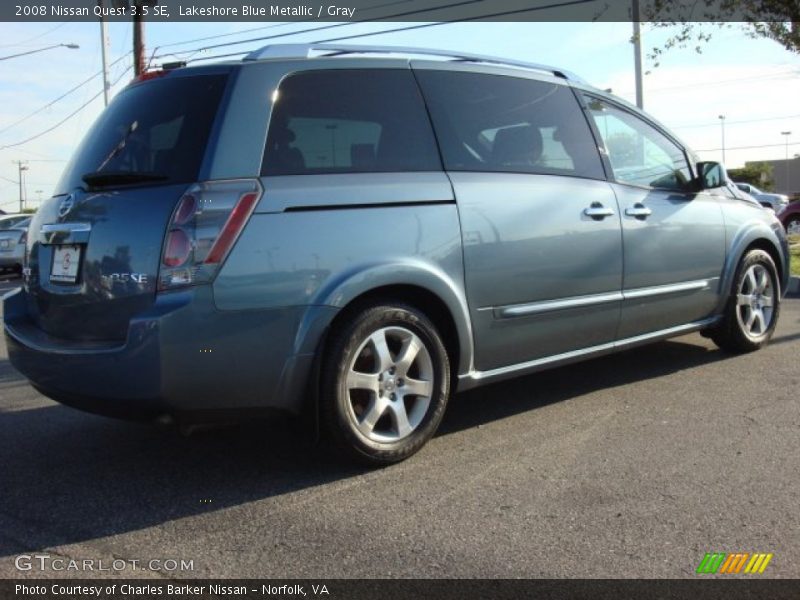 Lakeshore Blue Metallic / Gray 2008 Nissan Quest 3.5 SE