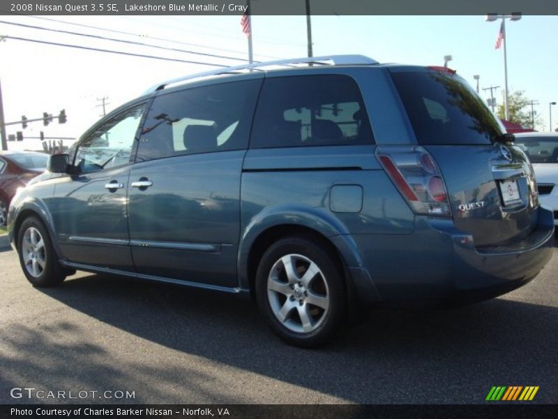 Lakeshore Blue Metallic / Gray 2008 Nissan Quest 3.5 SE